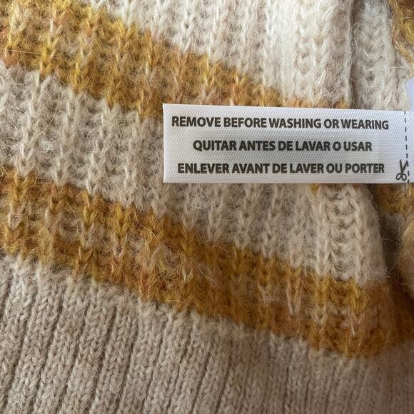 Madewell L Staley V-Neck Sweater | Space Dye, Cropped Boxy Fit, Alpaca Blend, XL - Picture 8 of 8